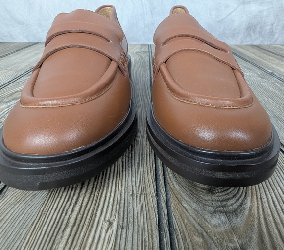 Madewell Size 10 Men's Oxford Loafers NWT Light Brown - Picture 2 of 10